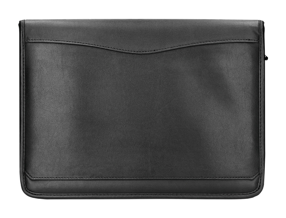 CARPETA PORTAFOLIOS Q-CONNECT CREMALLERA CON BOLSA PARA MOVIL Y TARJETERO COLOR NEGRO 260X355 MM