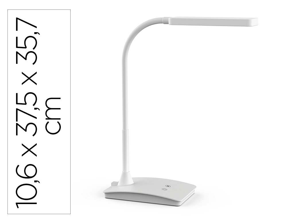 LAMPARA DE ESCRITORIO MAUL LED 5W 616LM LUZ AJUSTABLE PANEL TACTIL DOBLE BRAZO BLANCA