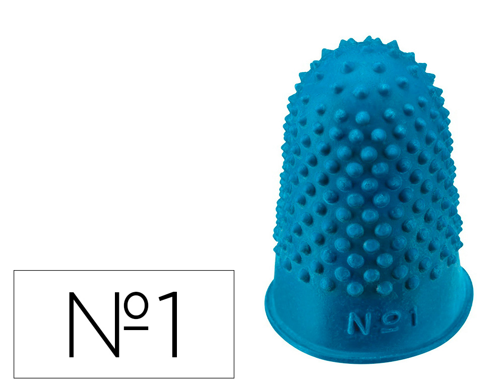 DEDILES Q-CONNECT GOMA Nº1 20-22 MM DIAMETRO CAJA DE 12 UNIDADES COLOR AZUL