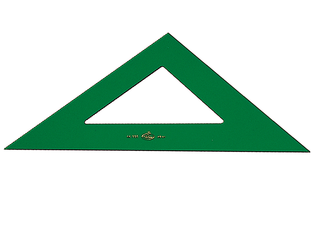 ESCUADRA FABER CASTELL 32 CM PLASTICO VERDE
