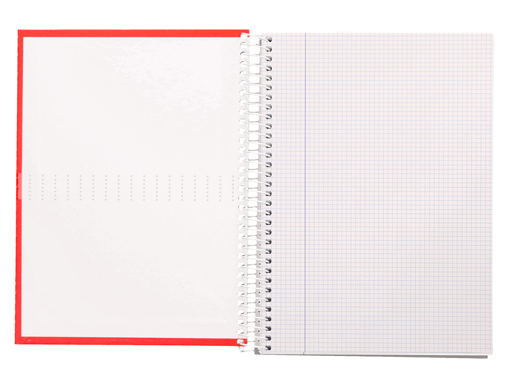 CUADERNO ESPIRAL LIDERPAPEL A5 CRAFTY TAPA FORRADA 80H 90GR CUADRO 3MM CON MARGEN COLORES SURTIDOS