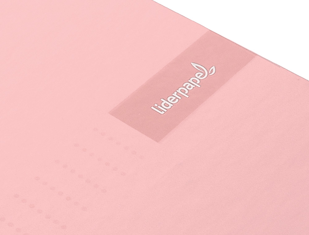 CUADERNO ESPIRAL LIDERPAPEL A5 MICRO CRAFTY TAPA FORRADA 120H 90GR CUADRO 5MM 5 BANDAS 6 TALADROS COLOR ROSA