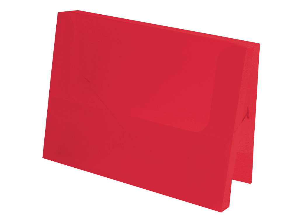 CARPETA LIDERPAPEL PORTADOCUMENTOS POLIPROPILENO DINA4 ROJO TRANSLUCIDO LOMO 50 MM