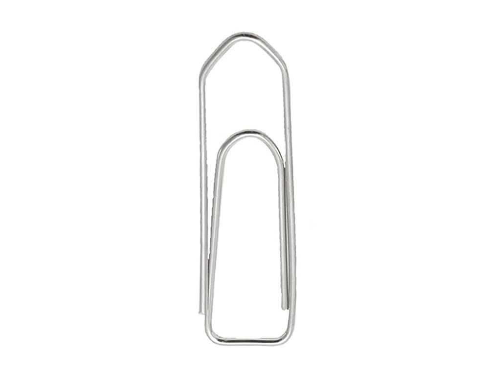 CLIPS NIQUELADOS Q-CONNECT N 1 PICOS 20 MM PUNTA CAJA DE 100 UNIDADES