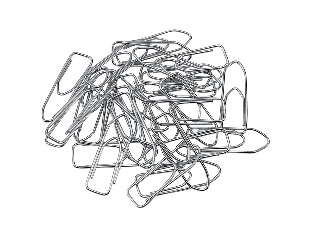 CLIPS NIQUELADOS Q-CONNECT N 1 PICOS 20 MM PUNTA CAJA DE 100 UNIDADES