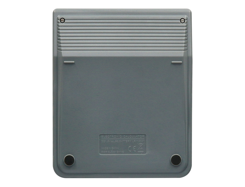 CALCULADORA LIDERPAPEL SOBREMESA XF18 8 DIGITOS SOLAR Y PILAS COLOR GRIS 127X105X24 MM
