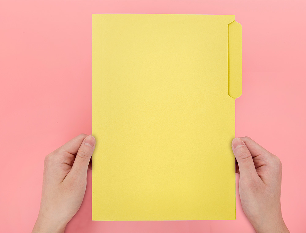 SUBCARPETA CARTULINA LIDERPAPEL FOLIO PESTAÑA IZQUIERDA 240G/M2 AMARILLO