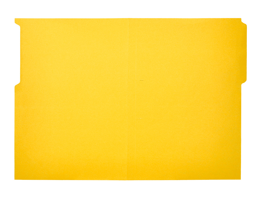 SUBCARPETA CARTULINA LIDERPAPEL FOLIO PESTAÑA IZQUIERDA 240G/M2 AMARILLO