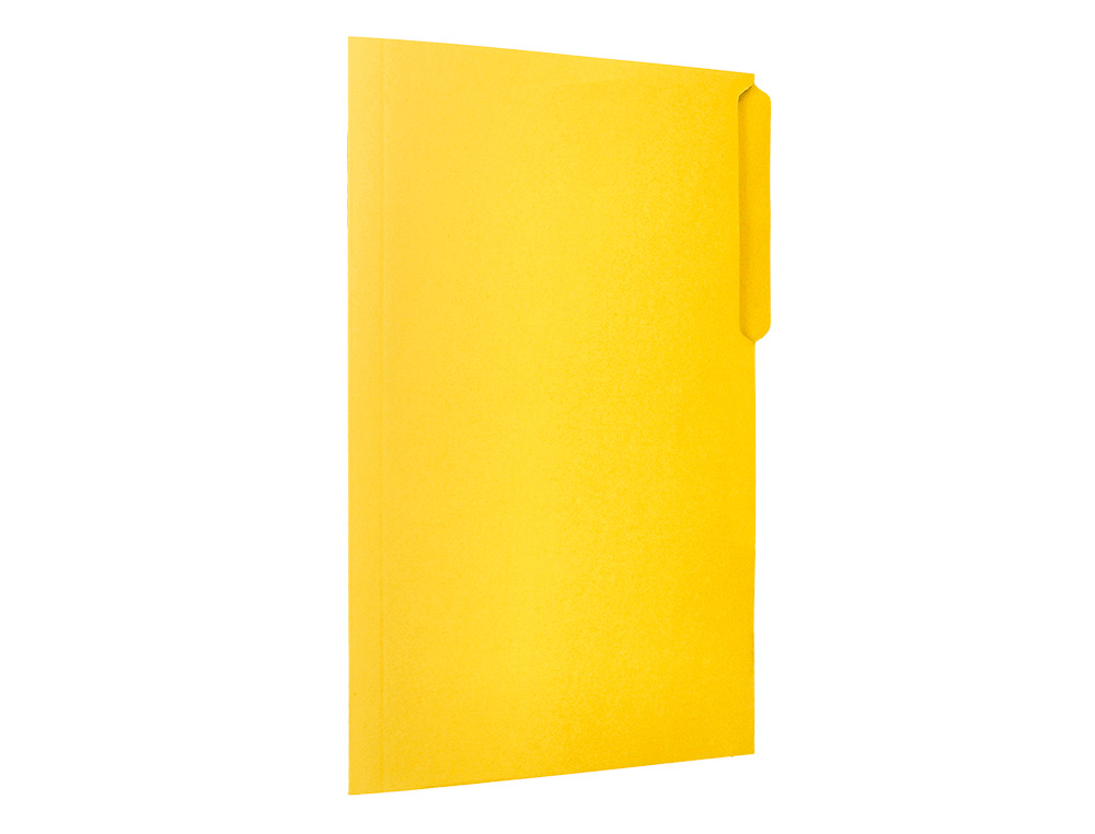 SUBCARPETA CARTULINA LIDERPAPEL FOLIO PESTAÑA IZQUIERDA 240G/M2 AMARILLO