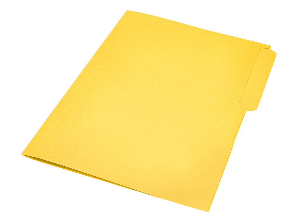 SUBCARPETA CARTULINA LIDERPAPEL FOLIO PESTAÑA IZQUIERDA 240G/M2 AMARILLO