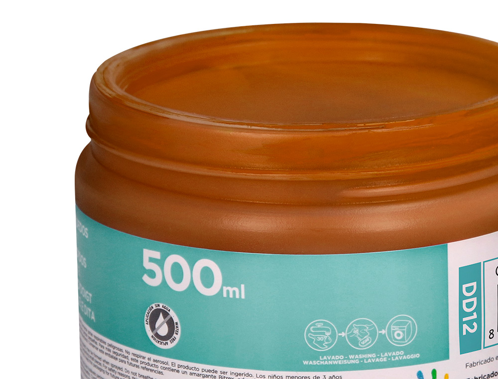 PINTURA DEDOS LIDERPAPEL MARRON TARRINA DE 500 CC