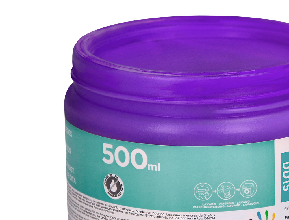 PINTURA DEDOS LIDERPAPEL VIOLETA TARRINA DE 500 CC