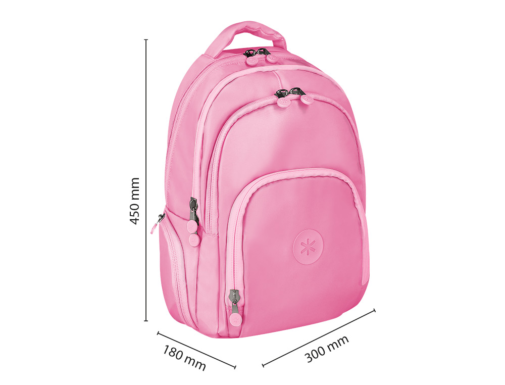 MOCHILA ANTARTIK FUSION FLEX MULTIBOLSILLO ROSA 19L 450X180X300 MM