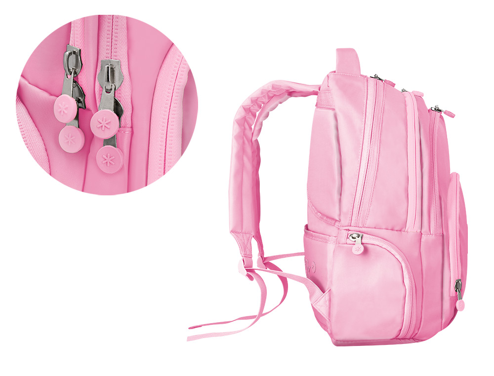 MOCHILA ANTARTIK FUSION FLEX MULTIBOLSILLO ROSA 19L 450X180X300 MM