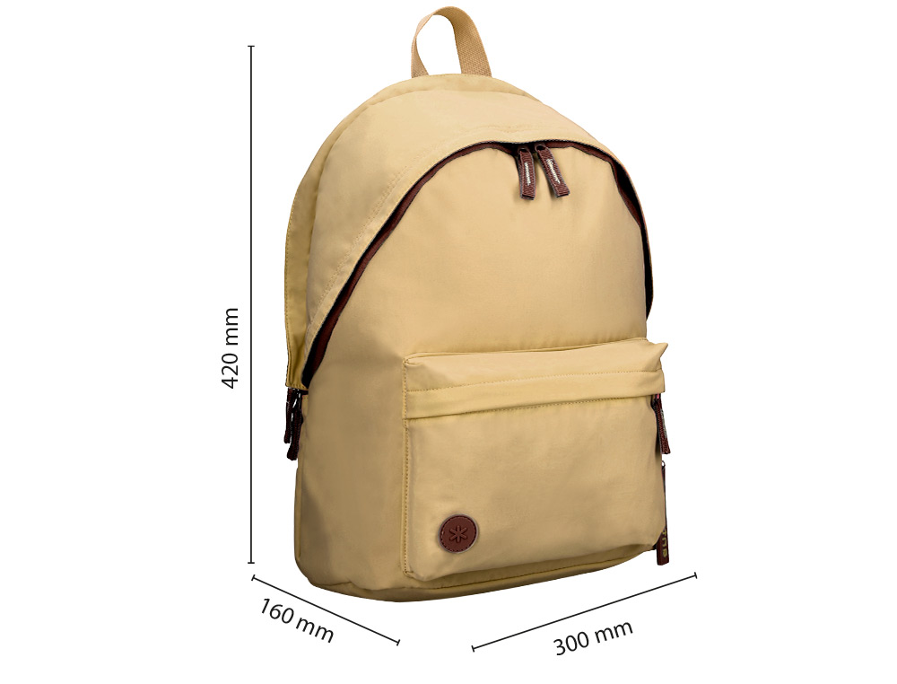 MOCHILA ANTARTIK BASIC PACK CON BOLSILLO PARA PORTATIL BEIGE 20 L 300X160X420 MM