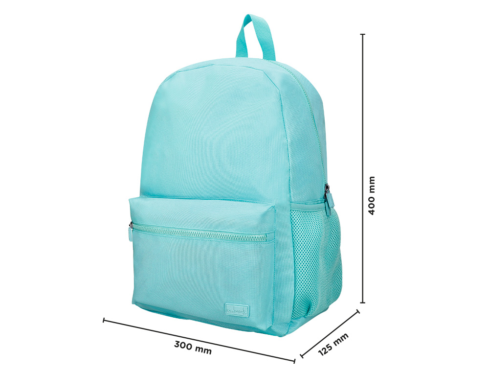 MOCHILA LIDERPAPEL CORE CON COMPARTIMENTO LATERAL ELASTICO TURQUESA 15 L 400X125X300 MM
