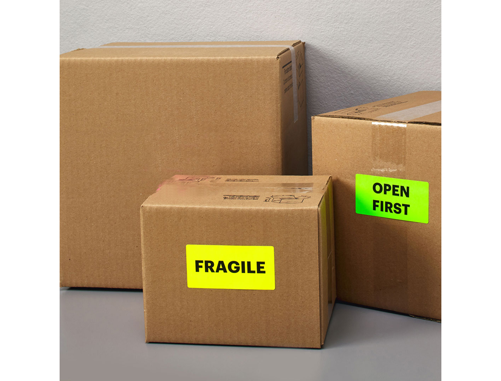 ETIQUETA ADHESIVA TICO ROJO FL UORESCENTESES PERMANENTE FSC LASER/INKJET/FOTOCOPIA 70X36 MMCAJA DE 1680 UNIDADES