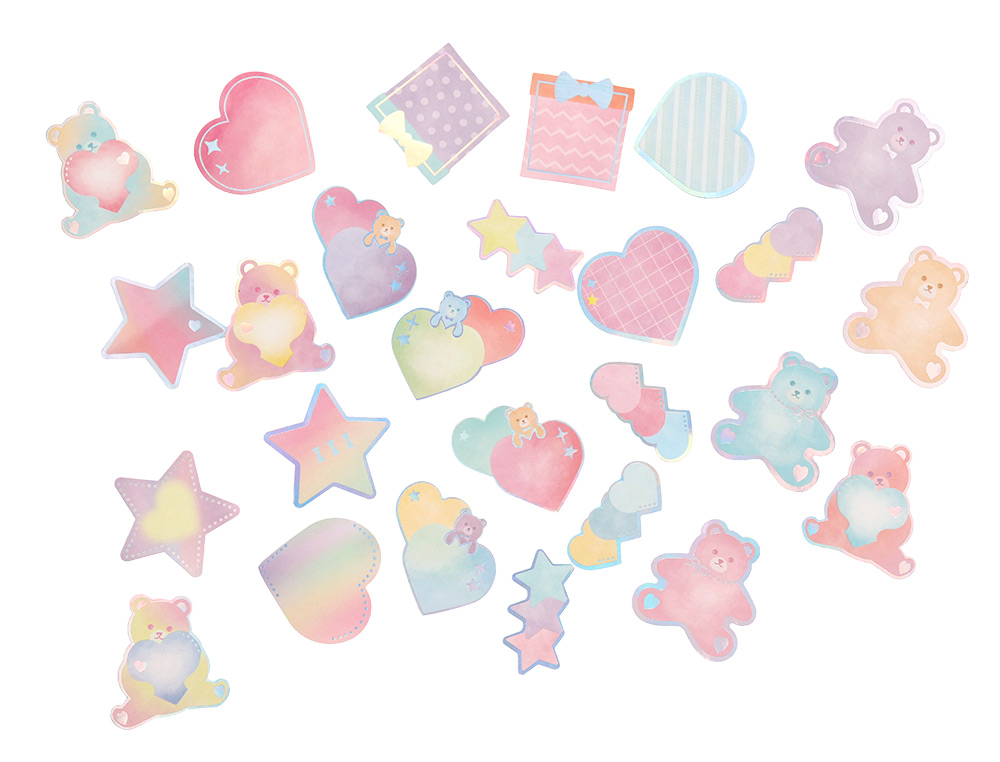 PEGATINAS IMAGINOVO NOTAS ADHESIVAS PAPEL FORMA OSO Y CORAZON 110X105 MM EN BLISTER