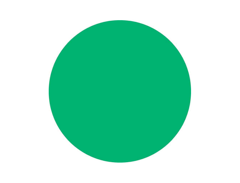 GOMETS LIDERPAPEL AUTOADHESIVO CIRCULOS 10,5 MM VERDE ROLLO DE 6000 UNIDADES EN CAJA DE CARTON