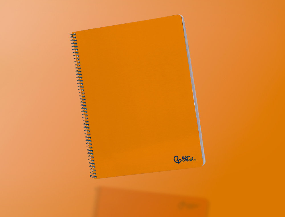 CUADERNO ESPIRAL LIDERPAPEL A4 SMART TAPA BLANDA 80H 75GR PAUTA 2,5MM CON MARGEN COLOR NARANJA