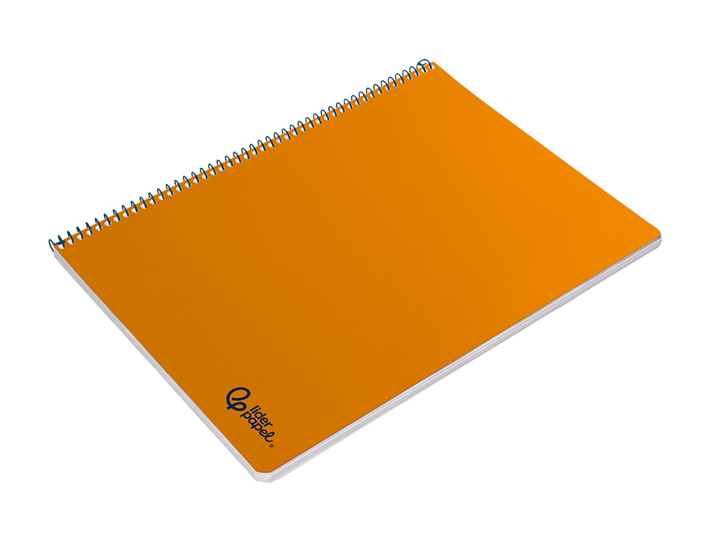 CUADERNO ESPIRAL LIDERPAPEL A4 SMART TAPA BLANDA 80H 75GR PAUTA 2,5MM CON MARGEN COLOR NARANJA