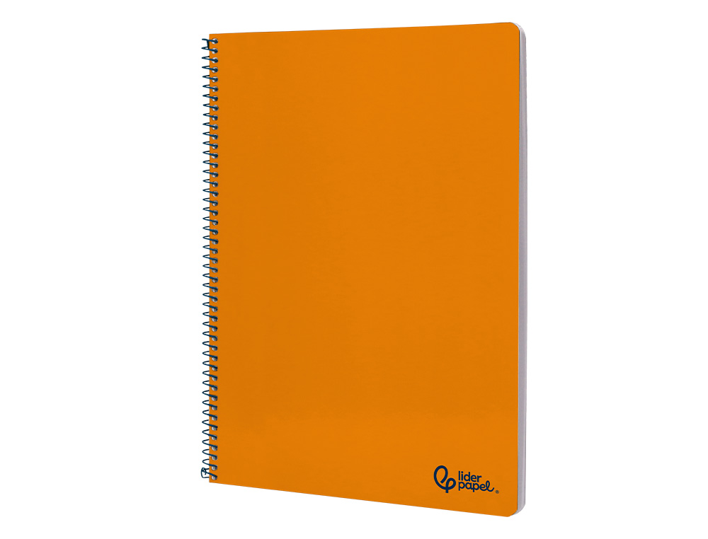 CUADERNO ESPIRAL LIDERPAPEL A4 SMART TAPA BLANDA 80H 75GR PAUTA 2,5MM CON MARGEN COLOR NARANJA