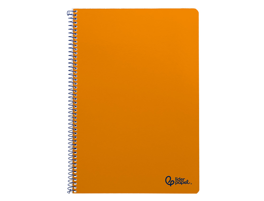 CUADERNO ESPIRAL LIDERPAPEL A4 SMART TAPA BLANDA 80H 75GR PAUTA 2,5MM CON MARGEN COLOR NARANJA
