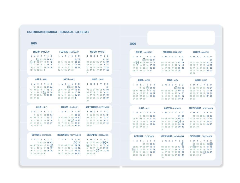AGENDA ESCOLAR LIDERPAPEL 25-26 ESPIRAL CLASSIC VERDE SEMANA VISTA A5 BILINGÜE PAPEL FSC 70 GR