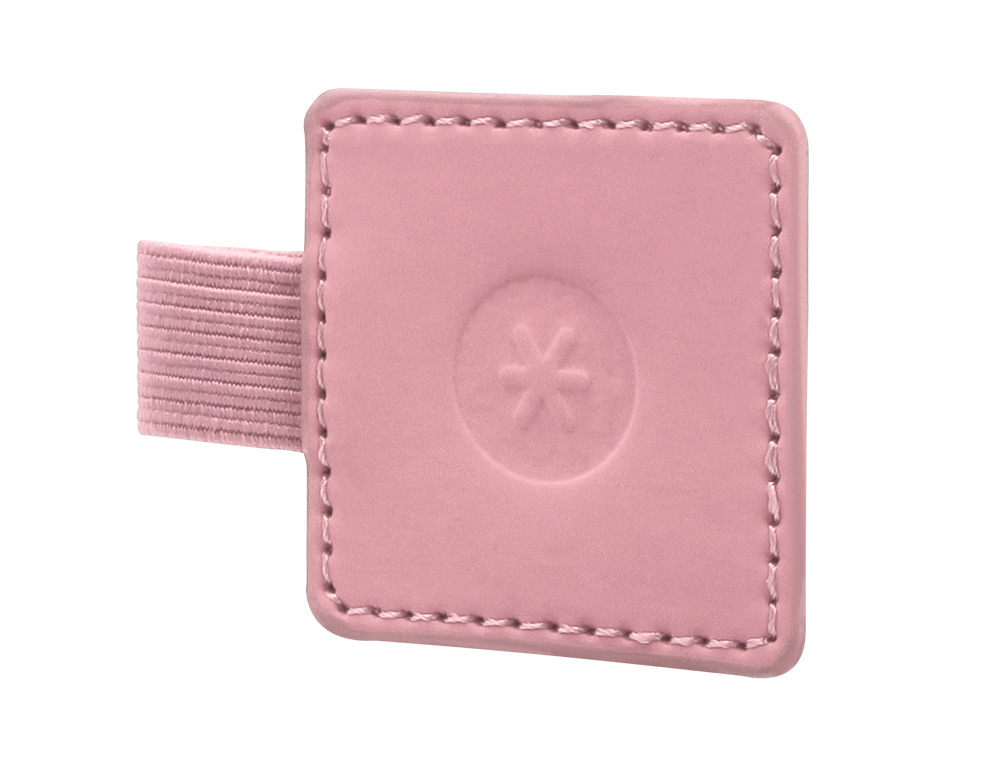 PORTABOLIGRAFO AUTOADHESIVO ANTARTIK PARA CUADERNO NOTE CON ELASTICO HASTA 15 MM GROSOR 1MM ROSA 40X40 MM