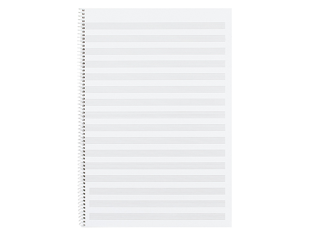 BLOC MUSICA LIDERPAPEL PENTAGRAMA 3MM FOLIO 20 HOJAS 100G/M2