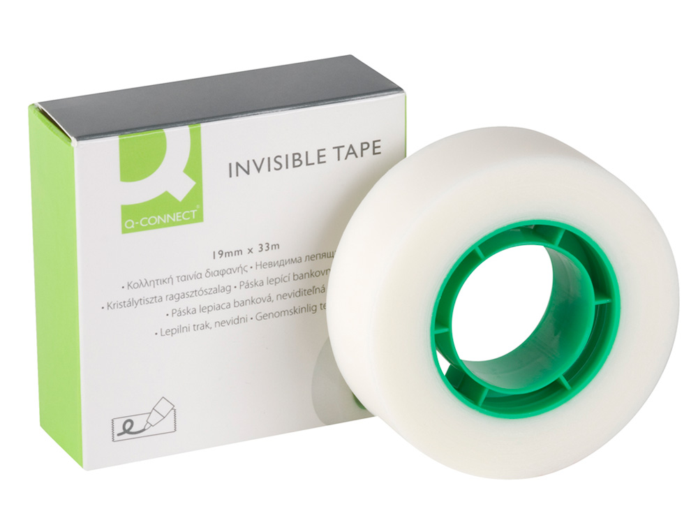 CINTA ADHESIVA Q-CONNECT INVISIBLE 33 MT X 19 MM