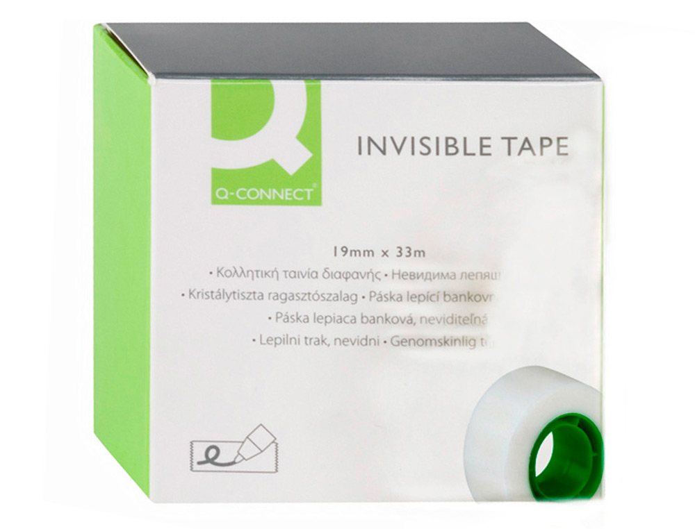 CINTA ADHESIVA Q-CONNECT INVISIBLE 33 MT X 19 MM