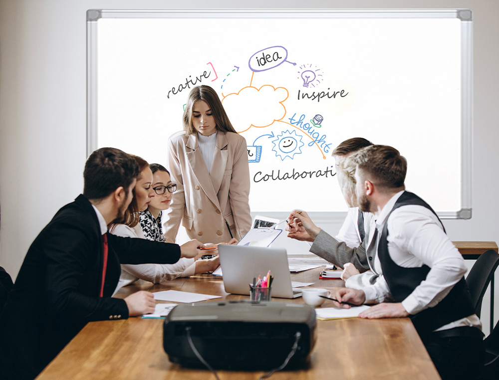 PIZARRA BLANCA Q-CONNECT MELAMINA MARCO DE ALUMINIO 180X90 CM