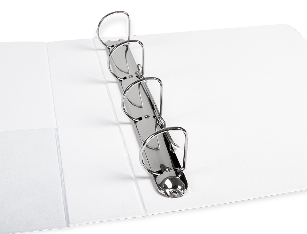 CARPETA CANGURO 4 ANILLAS MIXTAS 40MM LIDERPAPEL A4 PLASTICO COLOR BLANCO