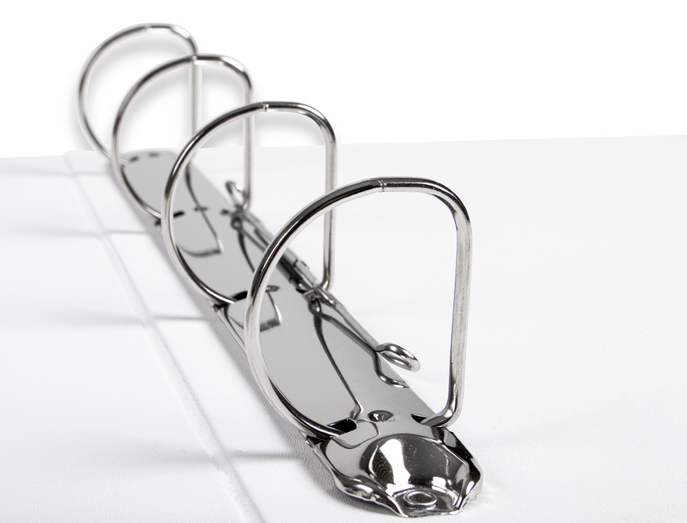 CARPETA CANGURO 4 ANILLAS MIXTAS 40MM LIDERPAPEL A4 PLASTICO COLOR BLANCO