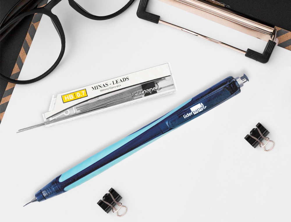 MINAS LIDERPAPEL GRAFITO 0,7 MM HB TUBO DE 12 MINAS LONGITUD 60 MM