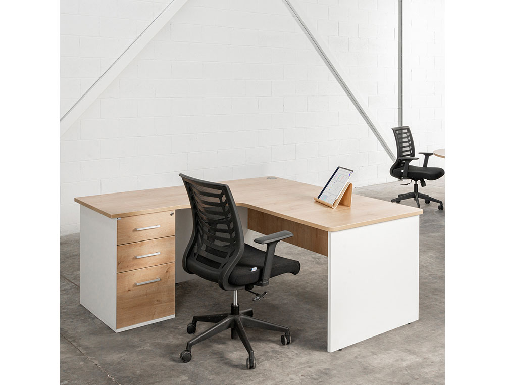 MESA OFICINA ROCADA SERIE WORK 120X60 ACABADO AA01 HAYA/HAYA