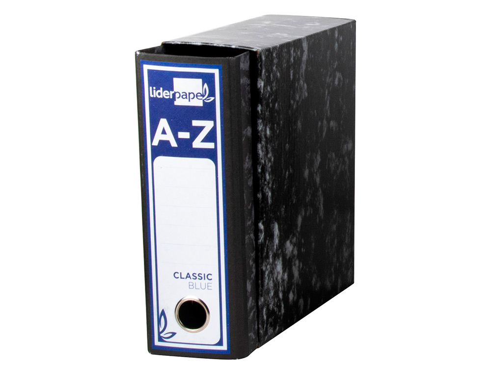 CAJA ARCHIVADOR LIDERPAPEL CLASSIC BLUE CUARTO NEGRA