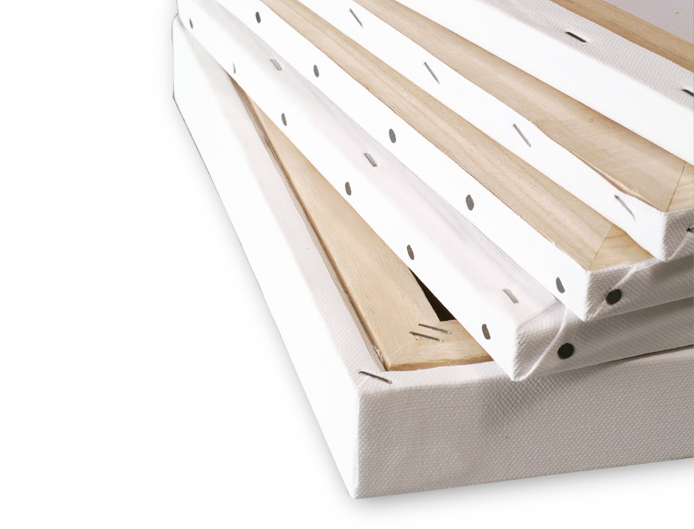 BASTIDOR LIDERPAPEL 6F LIENZO GRAPADO TRASERO ALGODON 100% MARCO PAWLONIA 1,8X3,8 CM BORDES MADERA 41X33 CM