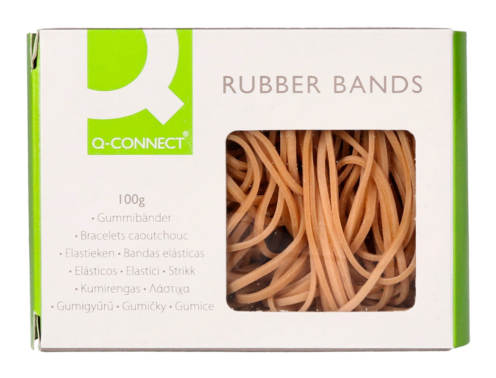 GOMILLAS ELASTICAS Q-CONNECT 100 GR NUMERO 20 200 X 2 MM
