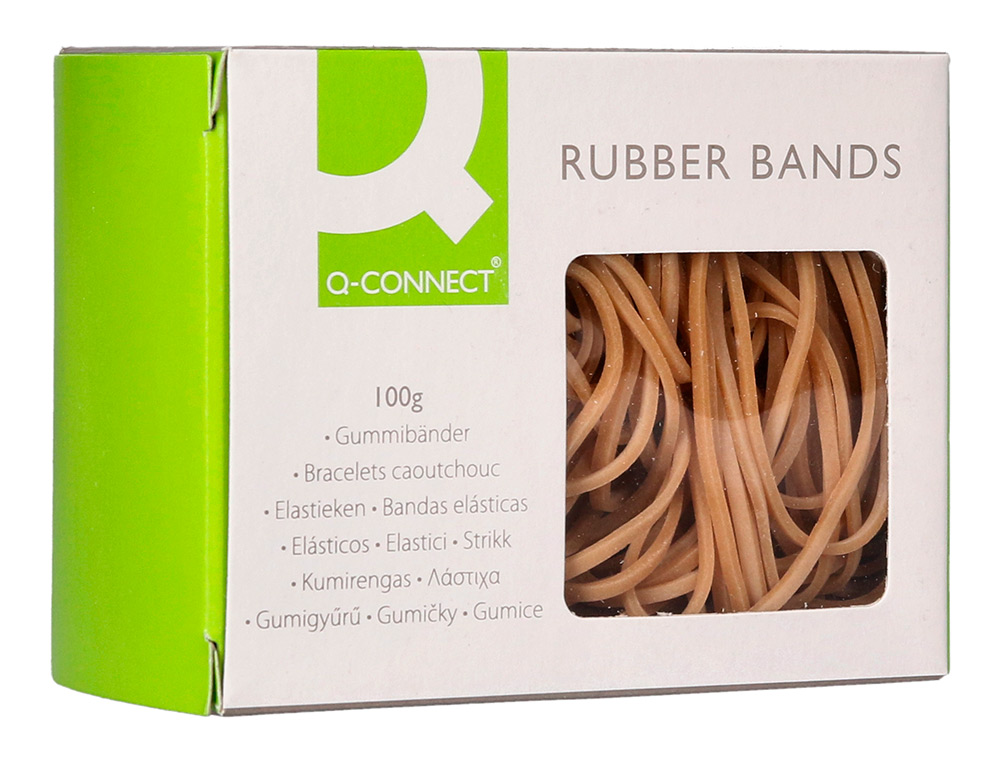 GOMILLAS ELASTICAS Q-CONNECT 100 GR NUMERO 20 200 X 2 MM
