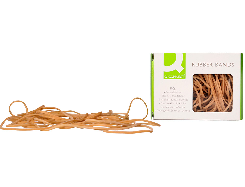 GOMILLAS ELASTICAS Q-CONNECT 100 GR NUMERO 20 200 X 2 MM