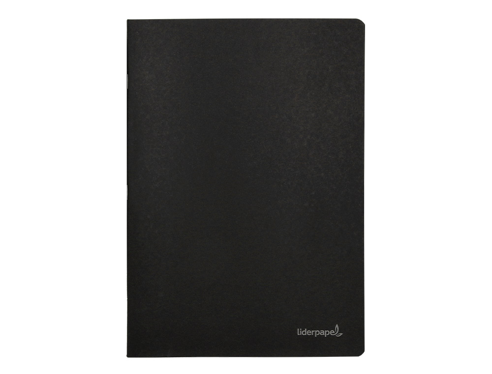 LIBRETA LIDERPAPEL TAPA NEGRA A4 80 HOJAS 60G/M2 HORIZONTAL CON DOBLE MARGEN