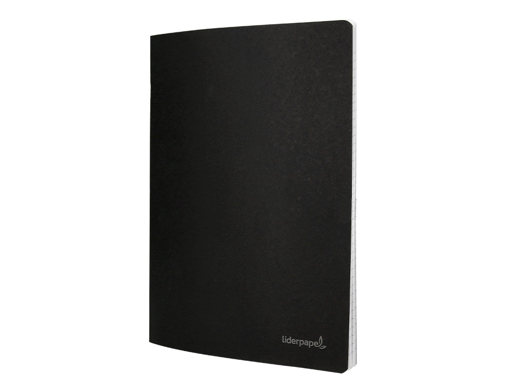 LIBRETA LIDERPAPEL TAPA NEGRA A4 80 HOJAS 60G/M2 HORIZONTAL CON DOBLE MARGEN