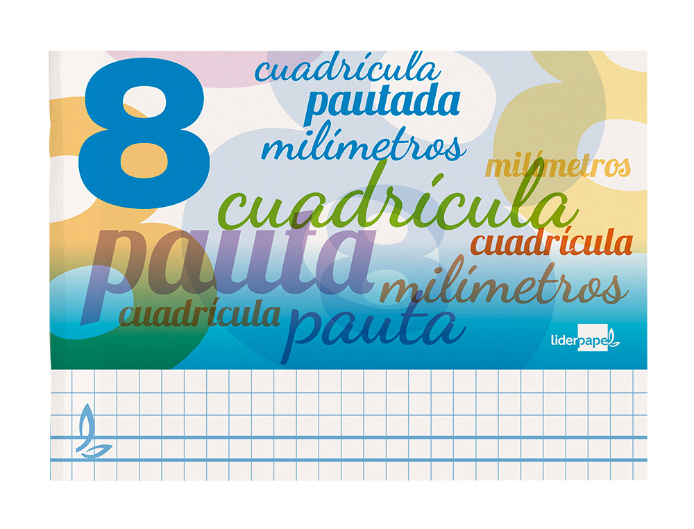 LIBRETA LIDERPAPEL PAUTAGUIA TAPA CARTONCILLO 32 HOJAS DIN A5 70GR CUADRICULADO PAUTADO 8 MM APAISADO CON MARGEN