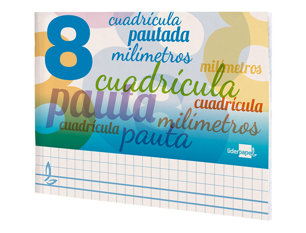 LIBRETA LIDERPAPEL PAUTAGUIA TAPA CARTONCILLO 32 HOJAS DIN A5 70GR CUADRICULADO PAUTADO 8 MM APAISADO CON MARGEN