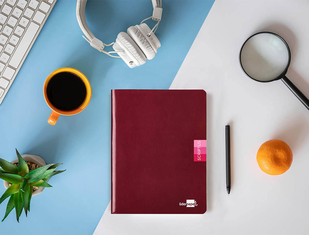 LIBRETA LIDERPAPEL SCRIPTUS A5 PLUS 48 HOJAS 90GR CUADRO 5MM CON MARGEN COLORES SURTIDOS