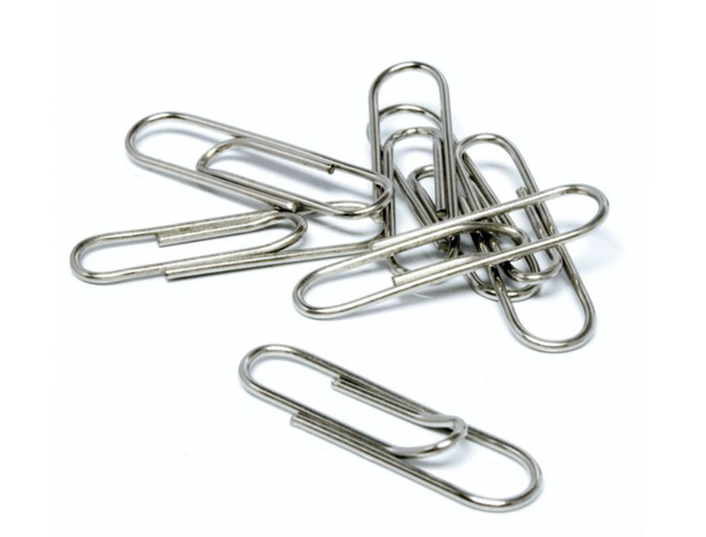 CLIPS NIQUELADOS Q-CONNECT Nº3 43 MM CAJA DE 100 UNIDADES