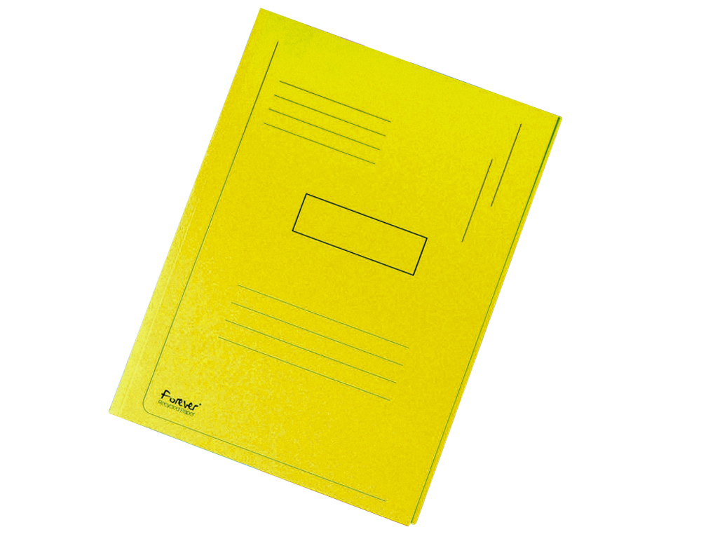 SUBCARPETA CARTULINA RECICLADA EXACOMPTA A4 AMARILLO 280G/M2 CON 2 SOLAPAS INTERIOR