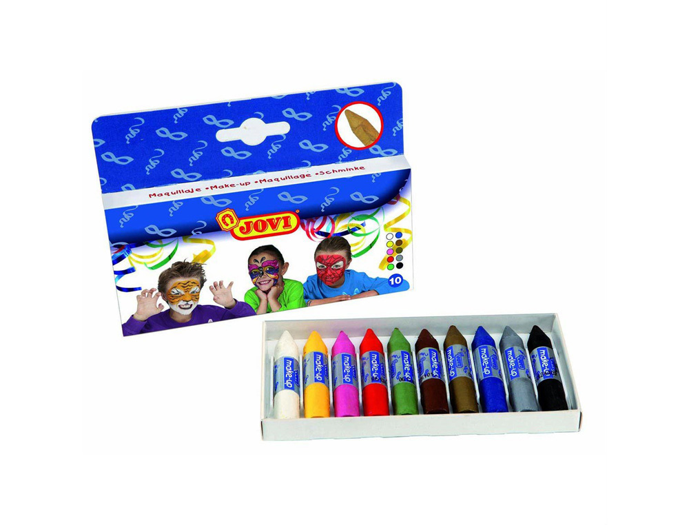 BARRA MAQUILLAJE JOVI CAJA DE 10 COLORES SURTIDOS
